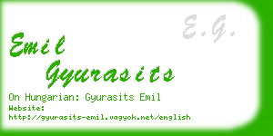 emil gyurasits business card